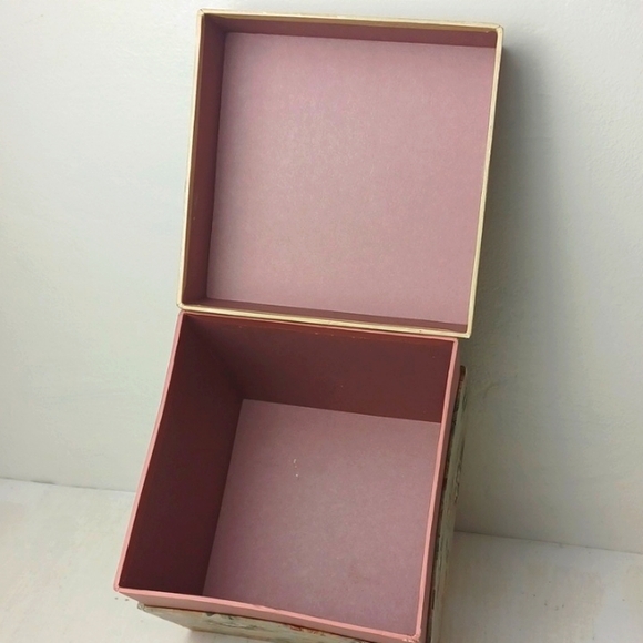 Bob's Boxes Decorative Victorian Garden Graphic Stoage Box/Bin 7" X 7" X 7" EUC - Picture 7 of 10